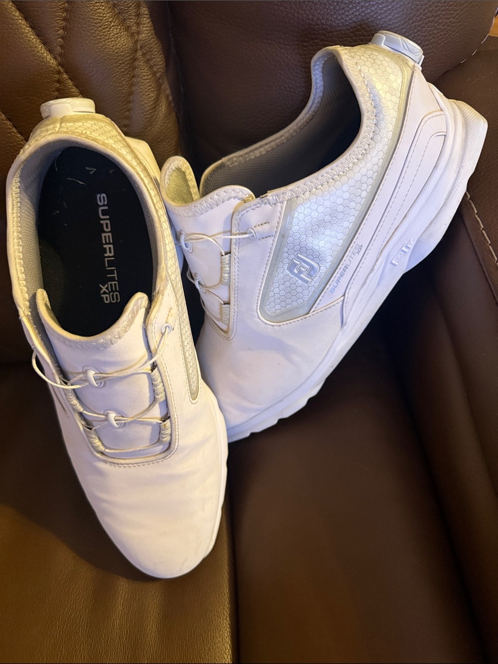 FootJoy White Superlites XP Men’s Athletic Golf Shoes